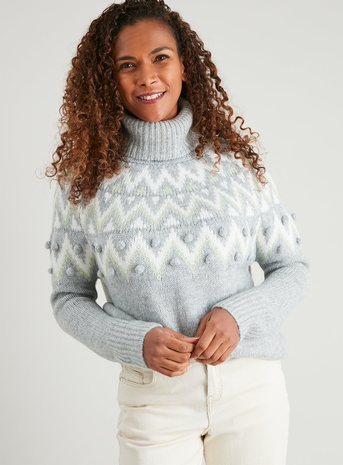 fairisle roll neck jumper